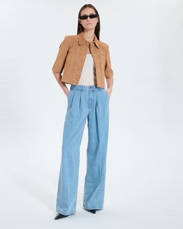 Celina shirt Short beige shirt ZAPA