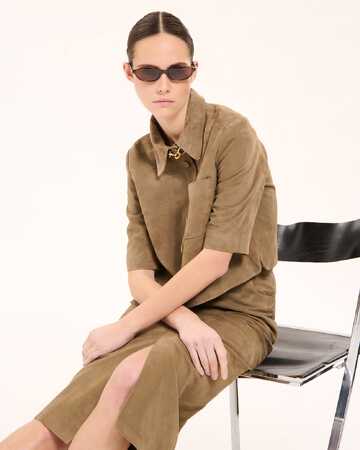 Celina shirt Short khaki shirt ZAPA