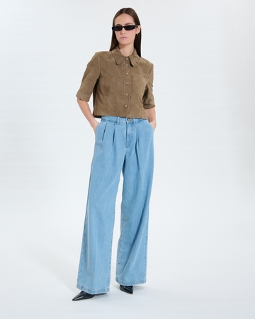 Celina shirt Short khaki shirt ZAPA
