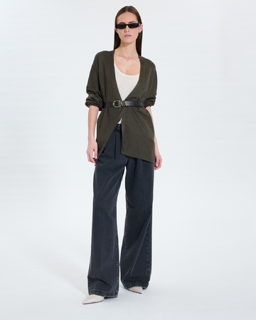 Gypsine Vest Long khaki vest ZAPA