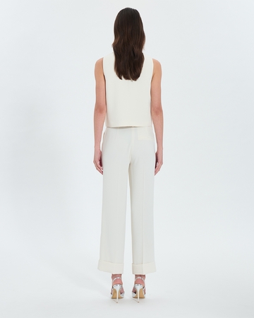 Gianno vest Ecru sleeveless vest ZAPA
