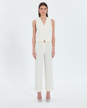 Gianno vest Ecru sleeveless vest ZAPA