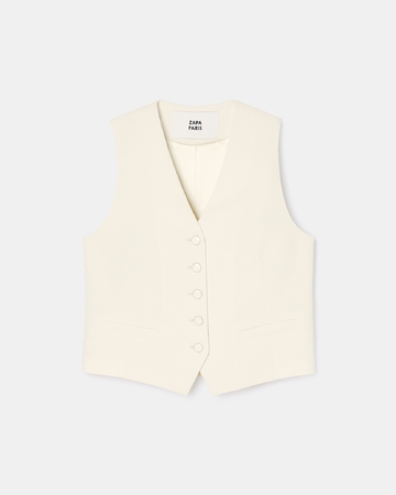Gianno vest Ecru sleeveless vest ZAPA