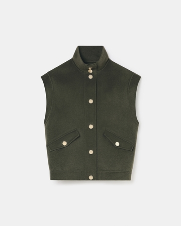 Guo Jacket Khaki sleeveless jacket ZAPA
