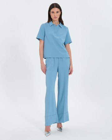 Top Tendresse Blue flowing shirt top ZAPA