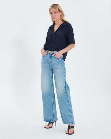 Top Teyma Loose top in nocturnal English embroidery ZAPA