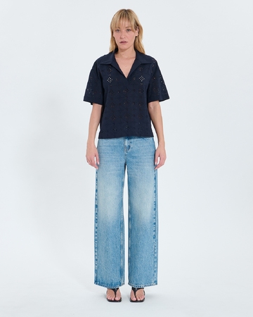 Top Teyma Loose top in nocturnal English embroidery ZAPA
