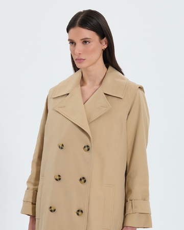 Tadao coat Beige modular trench coat ZAPA