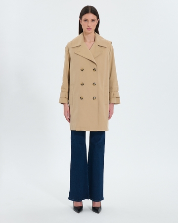 Tadao coat Beige modular trench coat ZAPA