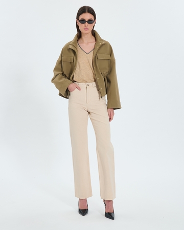 Jean PamCrop Beige cropped jeans ZAPA