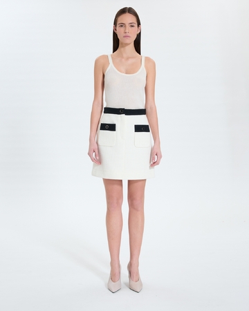 Josia skirt Ecru tweed trapeze skirt ZAPA