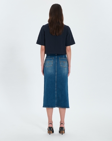 Jude skirt Long dirty light blue denim skirt ZAPA