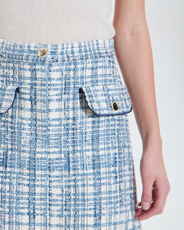 Juro skirt Short blue tweed style skirt ZAPA