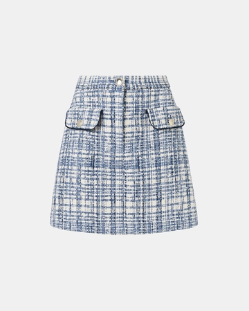 Juro skirt Short blue tweed style skirt ZAPA