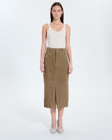 Jayne Skirt Khaki pencil skirt ZAPA