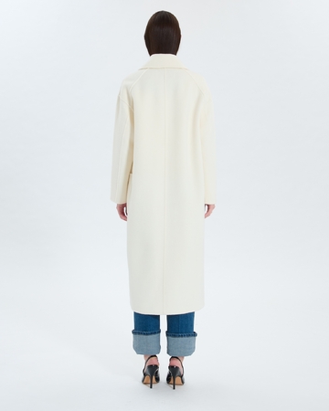 Miranda Coat Long ecru coat ZAPA