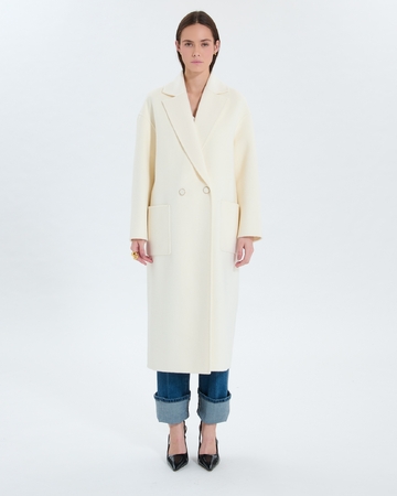 Miranda Coat Long ecru coat ZAPA