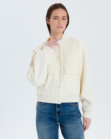 Maevan coat Short ecru double-faced coat ZAPA