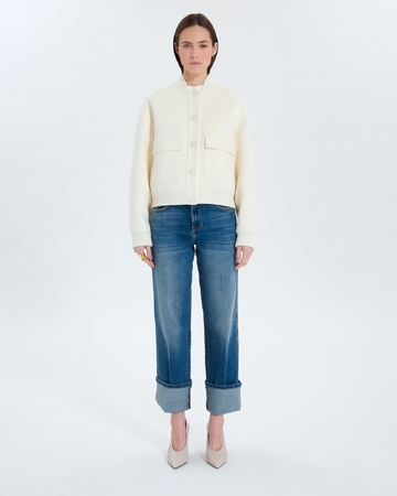 Maevan coat Short ecru double-faced coat ZAPA