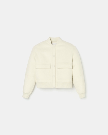 Maevan coat Short ecru double-faced coat ZAPA