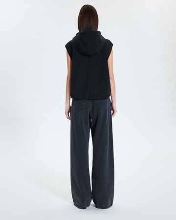 Maeli coat Black sleeveless coat ZAPA