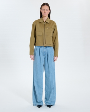 Maloa Jacket Short khaki coat ZAPA