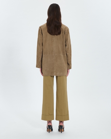 Manoa coat Mid-length khaki coat ZAPA