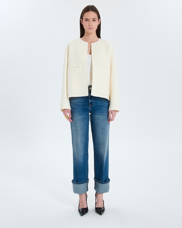 Maloe coat Short double-sided ecru coat ZAPA