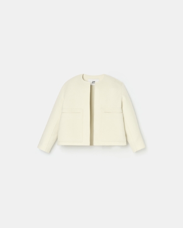 Maloe coat Short double-sided ecru coat ZAPA
