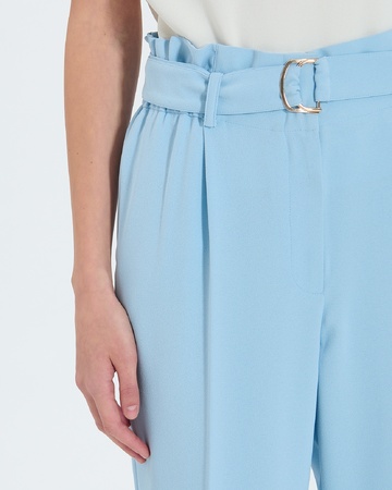 Patricia pants Blue crepe cigarette pants ZAPA