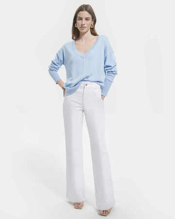 Pucci sweater Thin sky blue V-neck sweater ZAPA