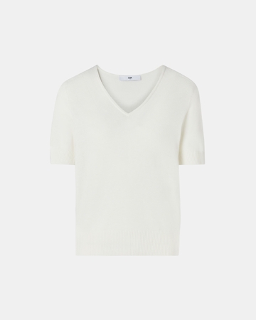 Narvi sweater Ecru short-sleeved sweater ZAPA