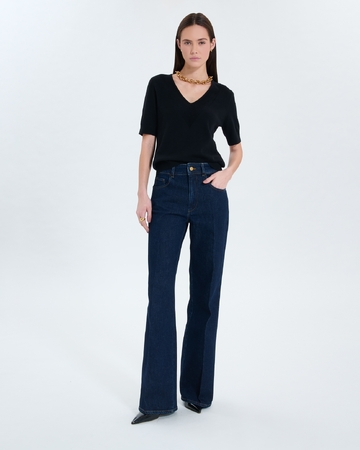 Narvi sweater Black short-sleeved sweater ZAPA