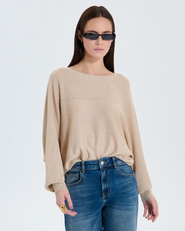 Namanda sweater Champagne boat neck sweater ZAPA