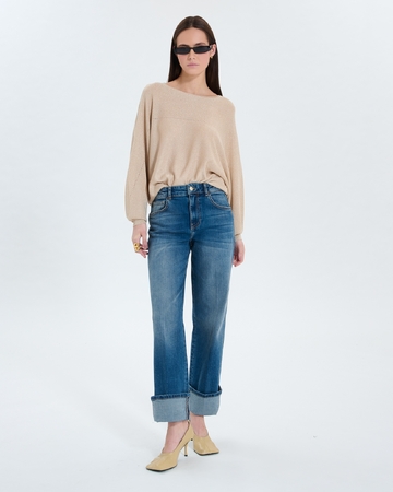 Namanda sweater Champagne boat neck sweater ZAPA