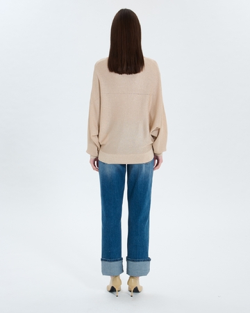 Namanda sweater Champagne boat neck sweater ZAPA