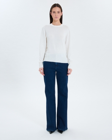 Puccino sweater Fine ecru V-neck sweater ZAPA