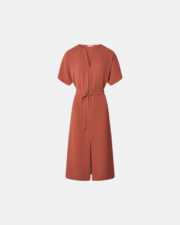 Rafaelle dress Flowing dress in ecru crepe ZAPA