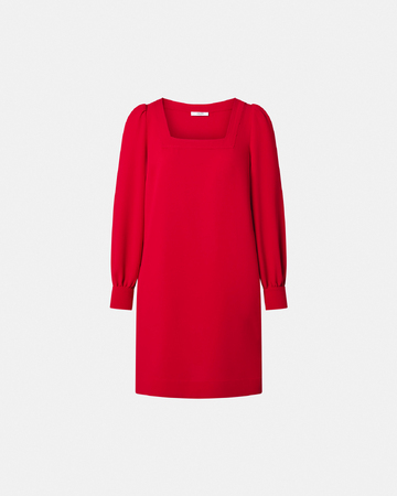 Rina dress Short red crepe dress ZAPA