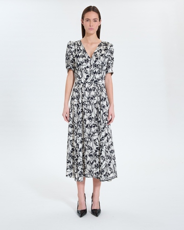 Rafinita dress Floral print flared maxi dress ZAPA