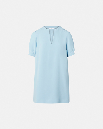 Rhealane dress Sky blue crepe straight dress ZAPA