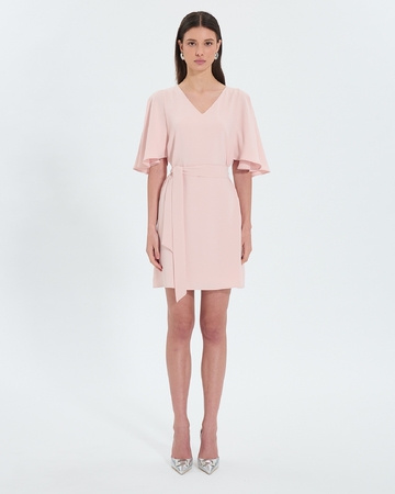 Rubilinda dress Short nude crepe dress ZAPA