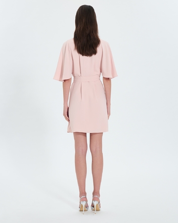 Rubilinda dress Short nude crepe dress ZAPA