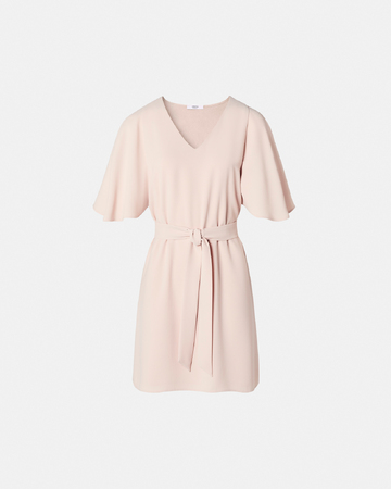 Rubilinda dress Short nude crepe dress ZAPA