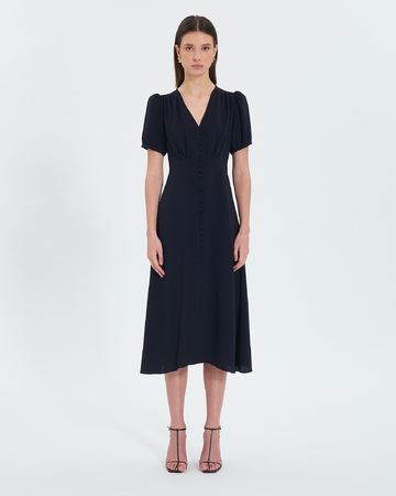 Romarine Dress Nocturnal crepe midi dress ZAPA