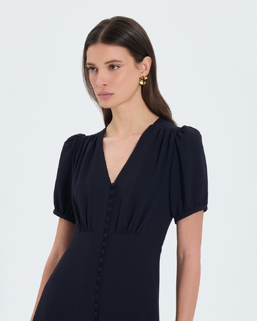Romarine Dress Nocturnal crepe midi dress ZAPA