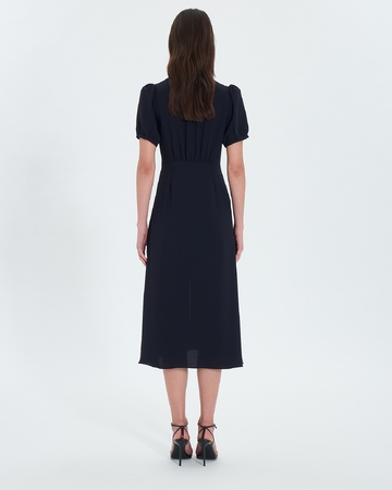Romarine Dress Nocturnal crepe midi dress ZAPA