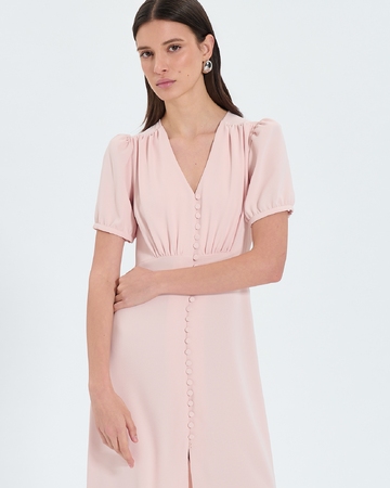 Romarine Dress Nude crepe midi dress ZAPA