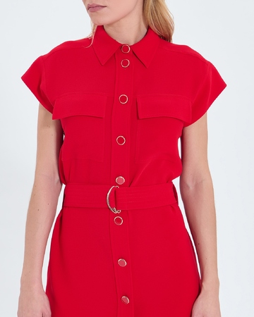 Rosen dress Red shirt dress ZAPA