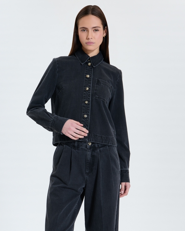 Coline shirt Black denim shirt ZAPA